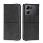 For OPPO K10 5G Cow Texture Magnetic Horizontal Flip Leather Phone Case(Black)