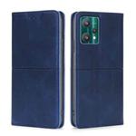 For OPPO Realme 9 Pro Cow Texture Magnetic Horizontal Flip Leather Phone Case(Blue)