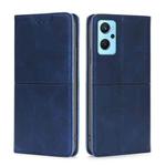 For OPPO Realme 9i/A36 4G/A96 4G/K10 4G/A76 4G Cow Texture Magnetic Horizontal Flip Leather Phone Case(Blue)