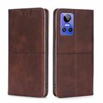 For OPPO Realme GT Neo3 Cow Texture Magnetic Horizontal Flip Leather Phone Case(Dark Brown)