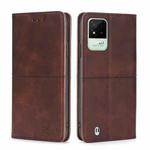 For OPPO Realme Narzo 50i Cow Texture Magnetic Horizontal Flip Leather Phone Case(Dark Brown)