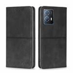 For vivo iQOO U5 5G Cow Texture Magnetic Horizontal Flip Leather Phone Case(Black)