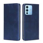 For vivo S12 Pro 5G/V23 Pro Cow Texture Magnetic Horizontal Flip Leather Phone Case(Blue)