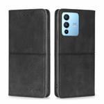 For vivo S12 Pro 5G/V23 Pro Cow Texture Magnetic Horizontal Flip Leather Phone Case(Black)