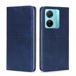 For vivo S15e 5G/T1 Snapdragon 778G Cow Texture Magnetic Horizontal Flip Leather Phone Case(Blue)