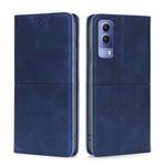 For vivo Y53S 5G/iQOO Z5X/T1X Cow Texture Magnetic Horizontal Flip Leather Phone Case(Blue)