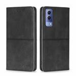For vivo Y53S 5G/iQOO Z5X/T1X Cow Texture Magnetic Horizontal Flip Leather Phone Case(Black)