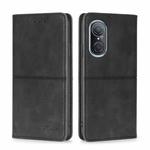 For Huawei Nova 9 SE 4G Cow Texture Magnetic Horizontal Flip Leather Phone Case(Black)