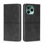 For Honor 60 SE Cow Texture Magnetic Horizontal Flip Leather Phone Case(Black)