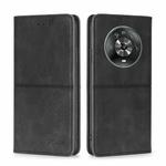 For Honor Magic4 Cow Texture Magnetic Horizontal Flip Leather Phone Case(Black)