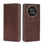 For Honor X30 Cow Texture Magnetic Horizontal Flip Leather Phone Case(Dark Brown)