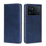 For Honor X30 Cow Texture Magnetic Horizontal Flip Leather Phone Case(Blue)