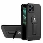 For iPhone 11 Pro Small Tail Holder TPU+PC Phone Case (Black)