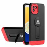 For Samsung Galaxy A03 164mm Small Tail Holder TPU+PC Phone Case(Black+Red)