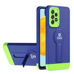 For Samsung Galaxy A13 4G Small Tail Holder TPU+PC Phone Case(Blue+Green)