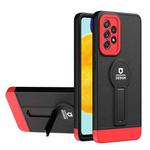 For Samsung Galaxy A33 5G Small Tail Holder TPU+PC Phone Case(Black+Red)