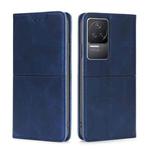 For Xiaomi Redmi K50/K50 Pro Cow Texture Magnetic Horizontal Flip Leather Phone Case(Blue)