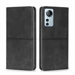 For Xiaomi 12 Lite Cow Texture Magnetic Horizontal Flip Leather Phone Case(Black)