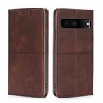For Google Pixel 7 5G Cow Texture Magnetic Horizontal Flip Leather Phone Case(Dark Brown)