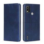 For Nokia C21 Plus Cow Texture Magnetic Horizontal Flip Leather Phone Case(Blue)