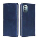 For Nokia G21/G11 Cow Texture Magnetic Horizontal Flip Leather Phone Case(Blue)