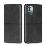 For Nokia G21/G11 Cow Texture Magnetic Horizontal Flip Leather Phone Case(Black)