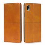 For Sony Xperia ACE III Cow Texture Magnetic Horizontal Flip Leather Phone Case(Light Brown)
