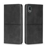 For Sony Xperia ACE III Cow Texture Magnetic Horizontal Flip Leather Phone Case(Black)