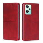 For OnePlus Nord CE 2 Lite 5G Cow Texture Magnetic Horizontal Flip Leather Phone Case(Red)