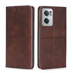 For OnePlus Nord CE 2 5G Cow Texture Magnetic Horizontal Flip Leather Phone Case(Dark Brown)