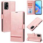 For OPPO A95 4G / A74 4G / F19 Classic Wallet Flip Leather Phone Case(Pink)