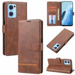 For OPPO Reno7 5G Classic Wallet Flip Leather Phone Case(Brown)