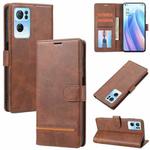 For OPPO Reno7 Pro Classic Wallet Flip Leather Phone Case(Brown)