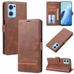 For OPPO Reno7 SE Classic Wallet Flip Leather Phone Case(Brown)