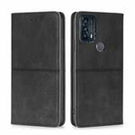 For TCL 20B/6159K Cow Texture Magnetic Horizontal Flip Leather Phone Case(Black)