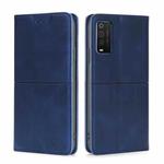 For TCL 205 Cow Texture Magnetic Horizontal Flip Leather Phone Case(Blue)