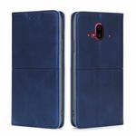 For Fujitsu Arrows F-52B Cow Texture Magnetic Horizontal Flip Leather Phone Case(Blue)