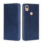 For Kyocera KY-51B Cow Texture Magnetic Horizontal Flip Leather Phone Case(Blue)