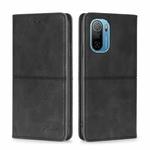 For Ulefone Note 13P Cow Texture Magnetic Horizontal Flip Leather Phone Case(Black)