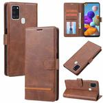 For Samsung Galaxy A21s Classic Wallet Flip Leather Phone Case(Brown)