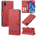 For Samsung Galaxy A10 Classic Wallet Flip Leather Phone Case(Red)