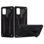 For Galaxy A71 Shockproof TPU + PC Protective Case with Holder(Black)