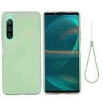 For Sony Xperia 10 IV Pure Color Liquid Silicone Shockproof Phone Case(Green)
