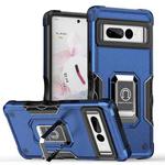 For Google Pixel 7 Pro 5G Ring Holder Non-slip Armor Phone Case(Blue)