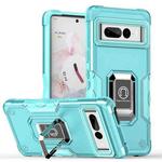 For Google Pixel 7 Pro 5G Ring Holder Non-slip Armor Phone Case(Mint Green)