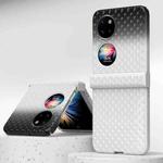 For Huawei P50 Pocket Rainbow Gradient Hinge Shockproof Phone Case(White Black)