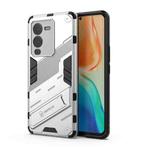 For vivo S15 Pro Punk Armor PC + TPU Phone Case with Holder(White)
