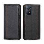 For Xiaomi Redmi Note 11 Pro 4G/5G Global Grid Texture Magnetic Flip Leather Phone Case(Black)