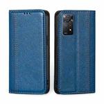 For Xiaomi Redmi Note 11 Pro 4G/5G Global Grid Texture Magnetic Flip Leather Phone Case(Blue)
