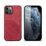 For iPhone 13 Pro Card Slots Full Coverage PU+TPU Phone Case (Red)